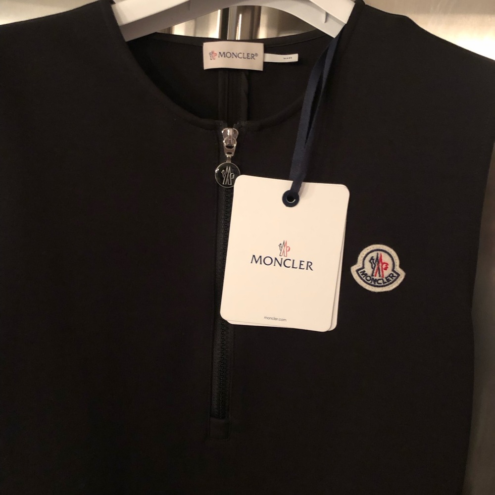 Moncler Shift Dress Size Medium Black - Picture 7 of 10